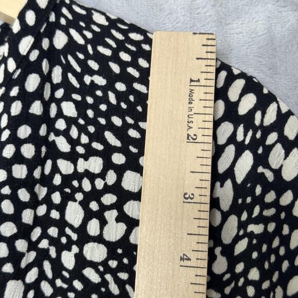 Maeve by Anthropologie Dress Womens Medium Black White Abstract Print Viscose - Picture 9 of 10